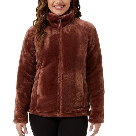New 32 Degrees Heat Women's Full Zip Plush Jacket Size XXL Amber Super Soft - Picture 7 of 14